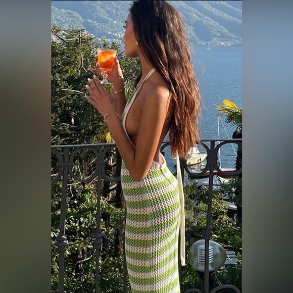 Bohemian Summer Vibes Backless Halter Maxi Beach Dress - Picture 4 of 7